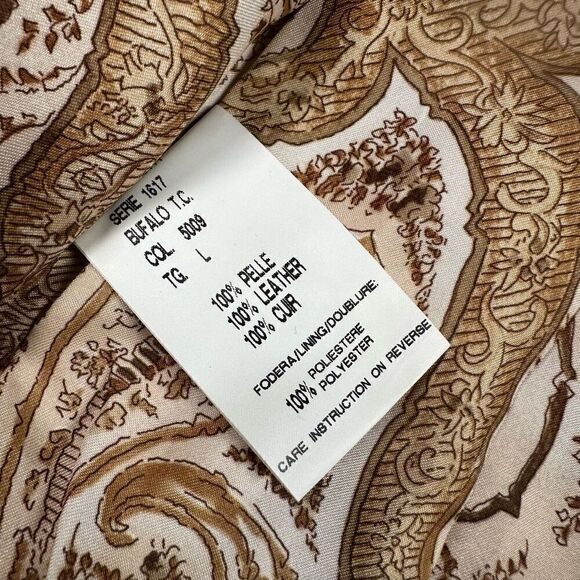 Santacroce Women’s Large Firenze Thick Genuine Italian Leather Jacket Orange NWT - Picture 4 of 9